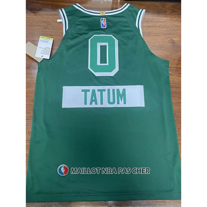 Maillot Boston Celtics Jayson Tatum NO 0 Ville Authentique Vert