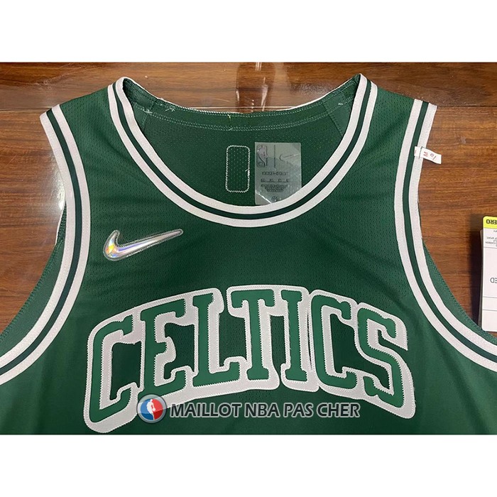 Maillot Boston Celtics Jayson Tatum NO 0 Ville Authentique Vert
