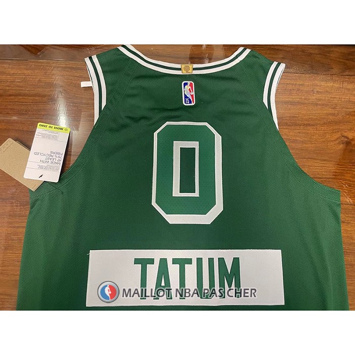 Maillot Boston Celtics Jayson Tatum NO 0 Ville Authentique Vert