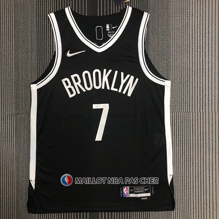 Maillot Brooklyn Nets Kevin Durant NO 7 Icon Authentique Noir