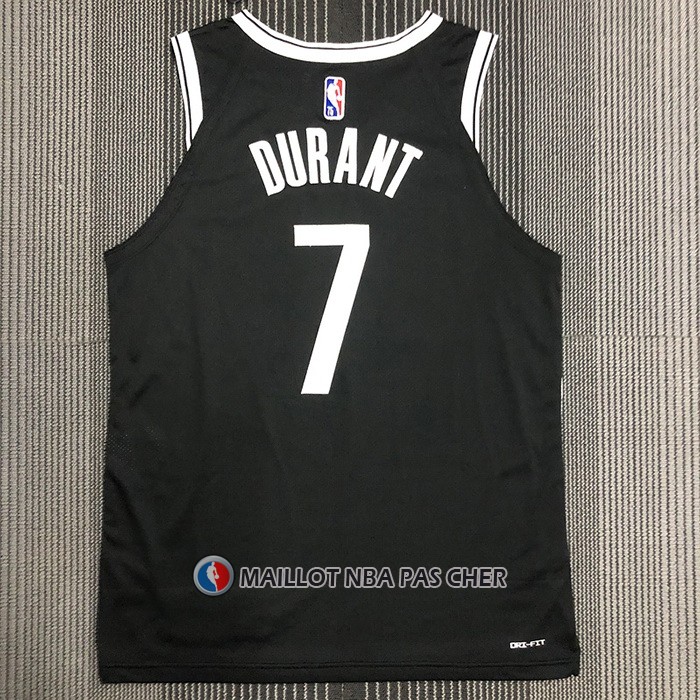 Maillot Brooklyn Nets Kevin Durant NO 7 Icon Authentique Noir