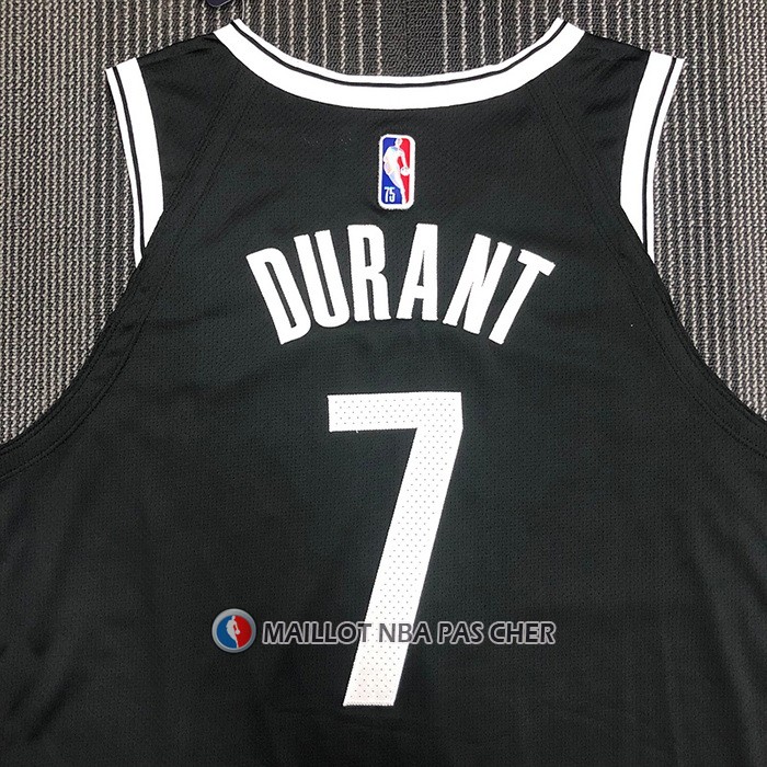 Maillot Brooklyn Nets Kevin Durant NO 7 Icon Authentique Noir