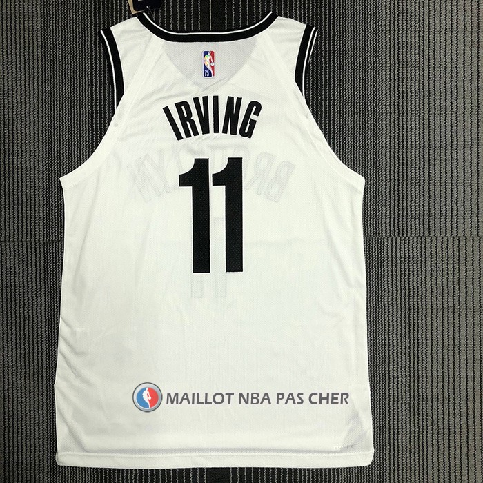 Maillot Brooklyn Nets Kyrie Irving NO 11 Association Authentique Blanc