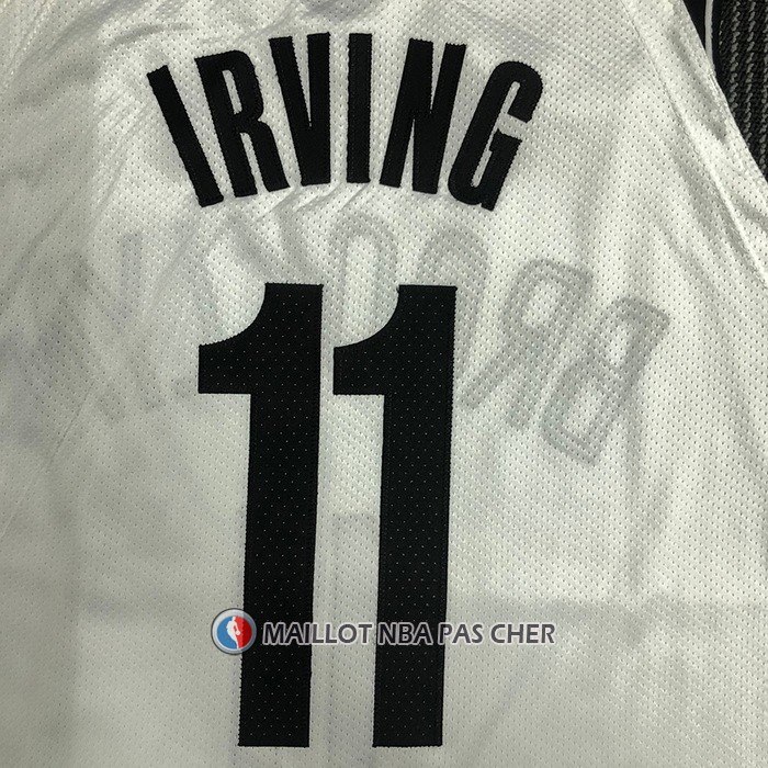 Maillot Brooklyn Nets Kyrie Irving NO 11 Association Authentique Blanc