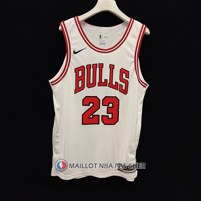 Maillot Chicago Bulls Michael Jordan NO 23 Association Authentique Blanc