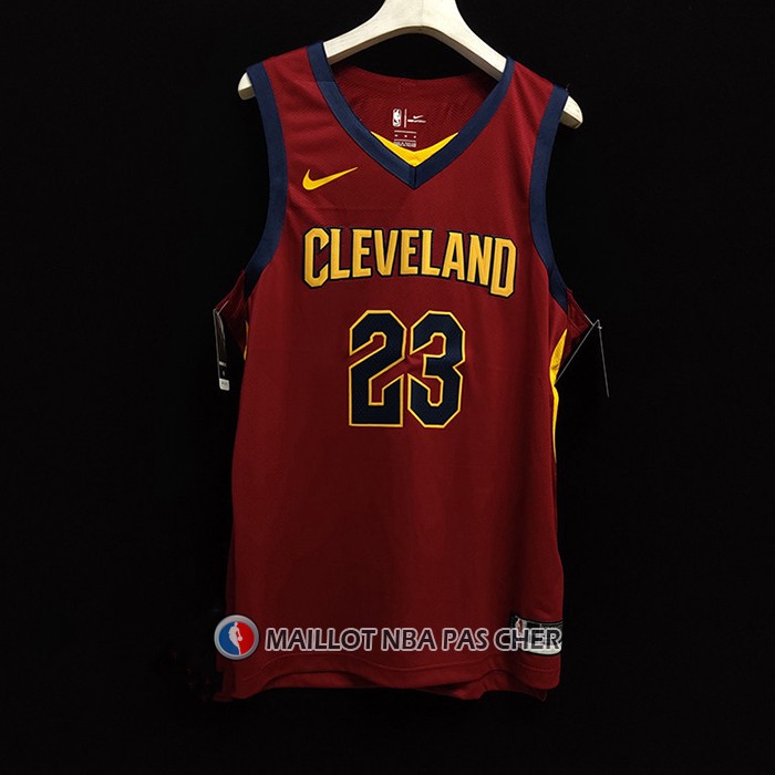 Maillot Cleveland Cavaliers LeBron James NO 23 Icon Authentique Rouge