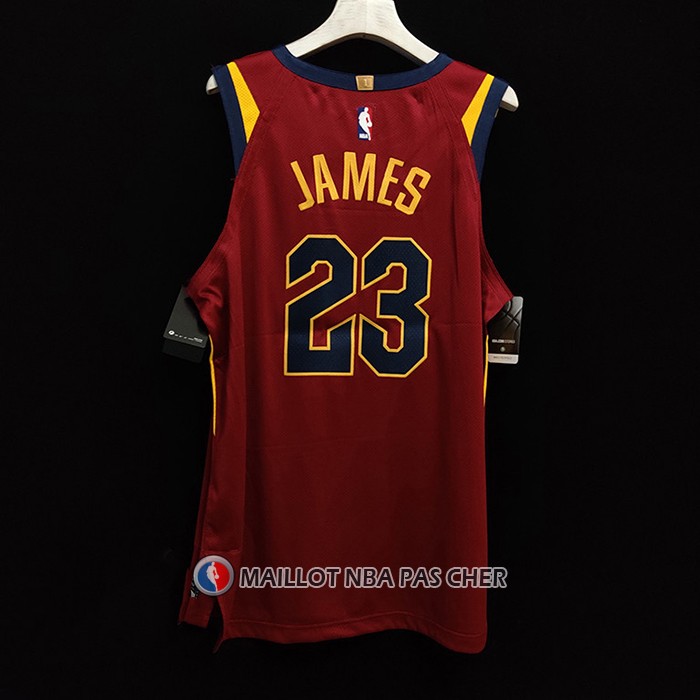 Maillot Cleveland Cavaliers LeBron James NO 23 Icon Authentique Rouge
