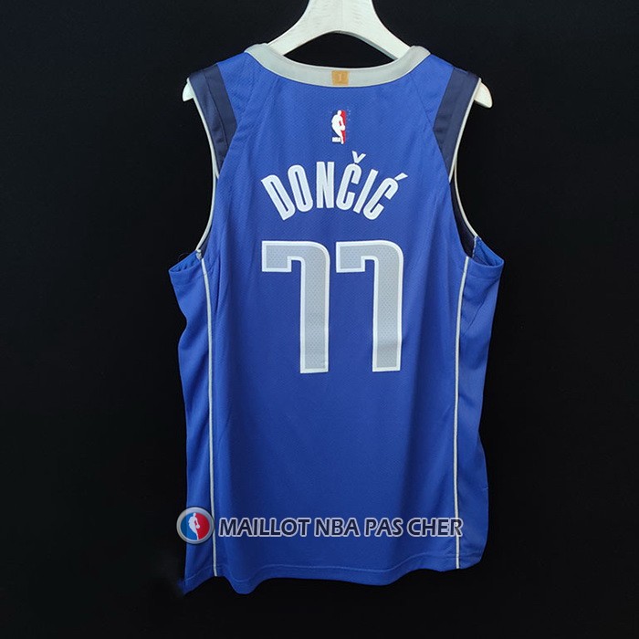 Maillot Dallas Mavericks Luka Doncic NO 77 Icon Authentique Bleu