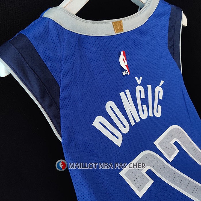 Maillot Dallas Mavericks Luka Doncic NO 77 Icon Authentique Bleu