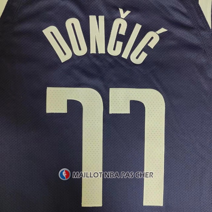 Maillot Dallas Mavericks Luka Doncic NO 77 Statement Authentique 2022-23 Bleu