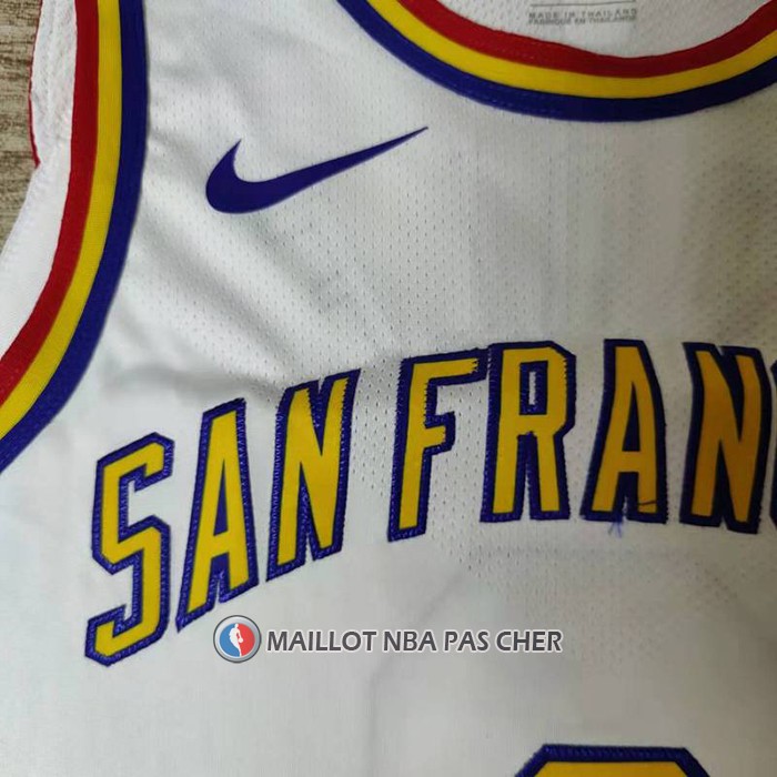 Maillot Golden State Warriors Jordan Poole NO 3 Classic Authentique Blanc