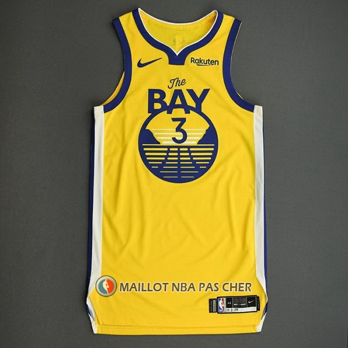 Maillot Golden State Warriors Jordan Poole NO 3 Statement Authentique 2022 Or