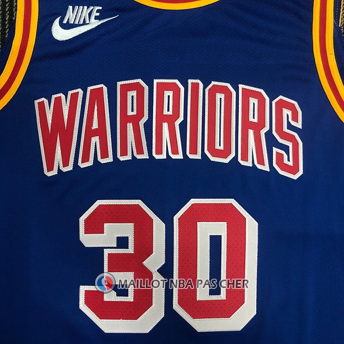 Maillot Golden State Warriors Stephen Curry NO 30 Classic 2021-22 Authentique Bleu