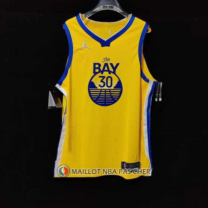 Maillot Golden State Warriors Stephen Curry NO 30 Statement Authentique 2022 Or