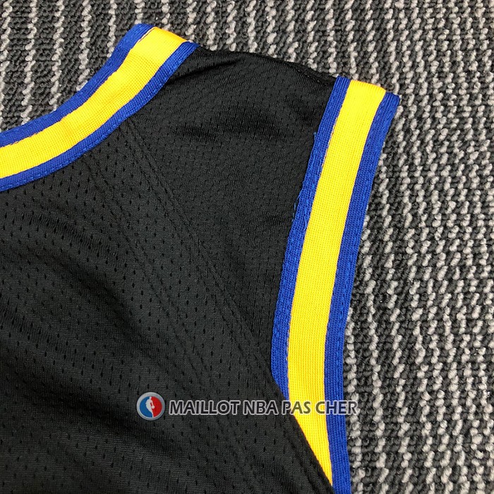 Maillot Golden State Warriors Stephen Curry NO 30 Ville 2021-22 Authentique Noir