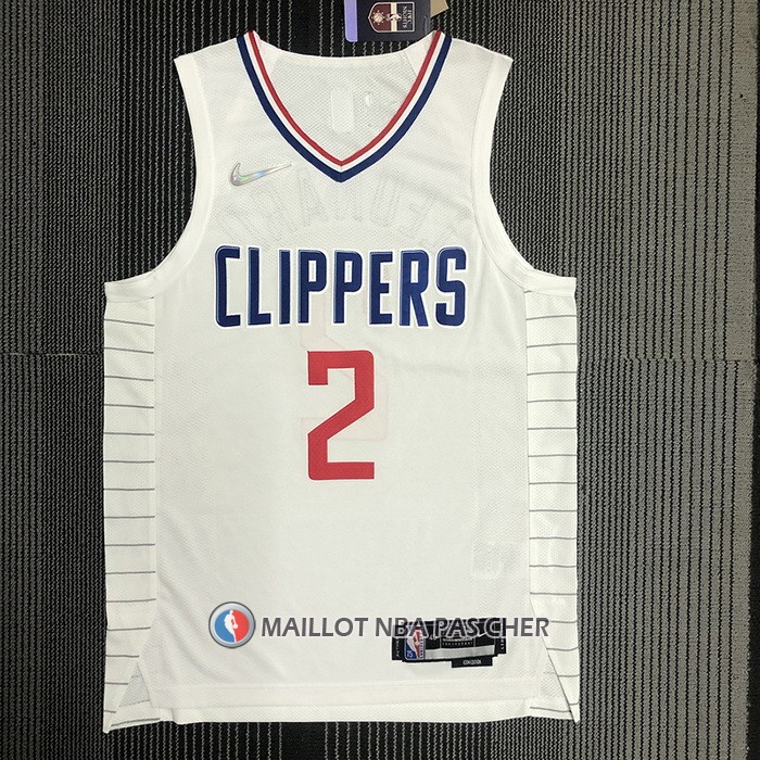 Maillot Los Angeles Clippers Kawhi Leonard NO 2 Association 2020-21 Authentique Blanc