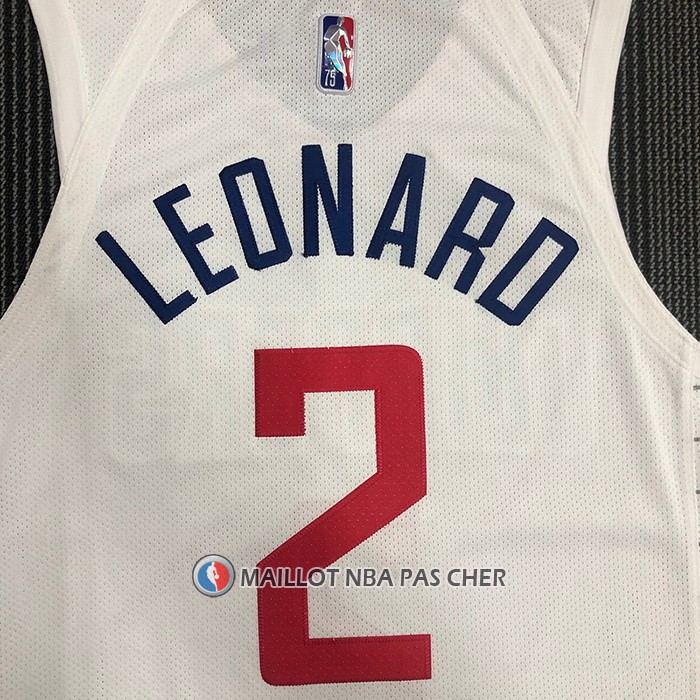 Maillot Los Angeles Clippers Kawhi Leonard NO 2 Association 2020-21 Authentique Blanc