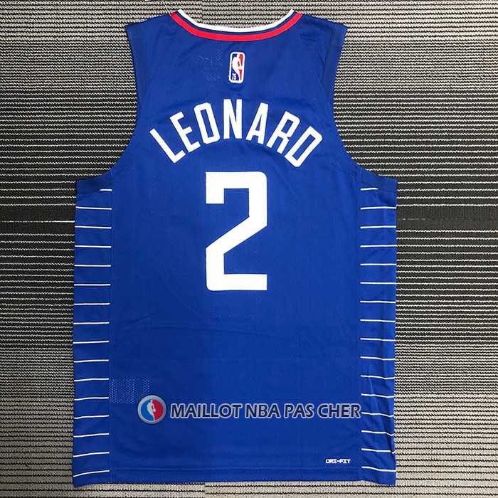 Maillot Los Angeles Clippers Kawhi Leonard NO 2 Icon 2020-21 Authentique Bleu