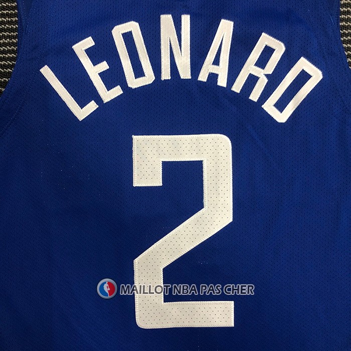 Maillot Los Angeles Clippers Kawhi Leonard NO 2 Icon 2020-21 Authentique Bleu