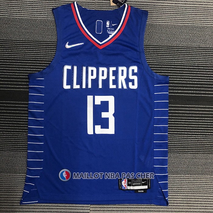 Maillot Los Angeles Clippers Paul George NO 13 Icon 2020-21 Authentique Bleu