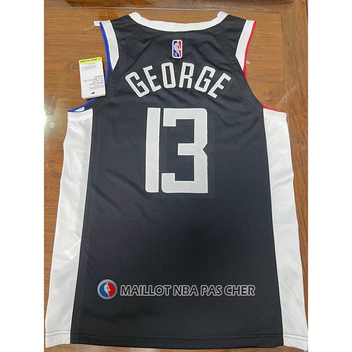 Maillot Los Angeles Clippers Paul George NO 13 Ville 2020-21 Authentique Noir