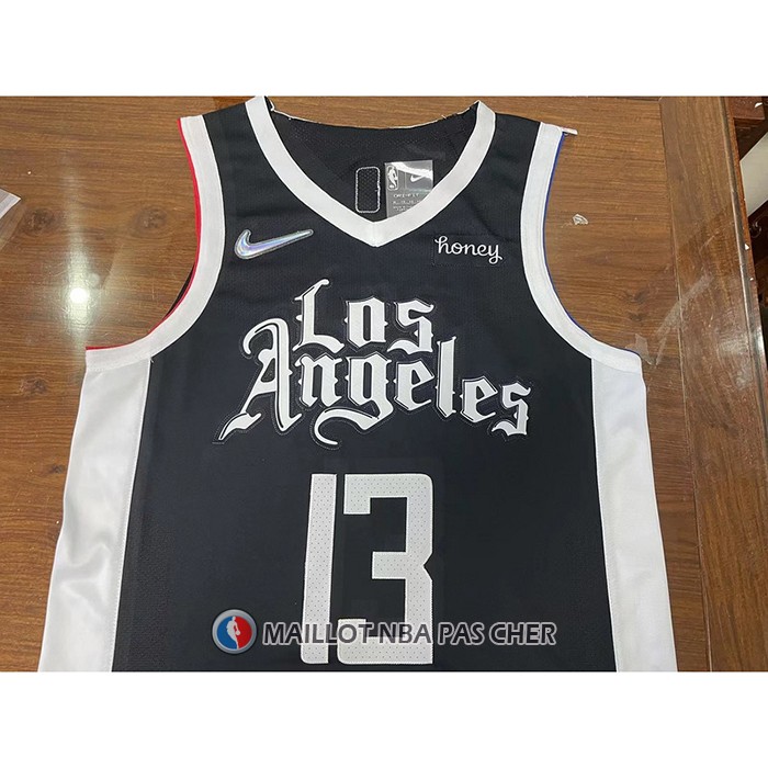 Maillot Los Angeles Clippers Paul George NO 13 Ville 2020-21 Authentique Noir