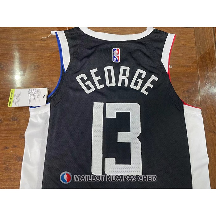 Maillot Los Angeles Clippers Paul George NO 13 Ville 2020-21 Authentique Noir