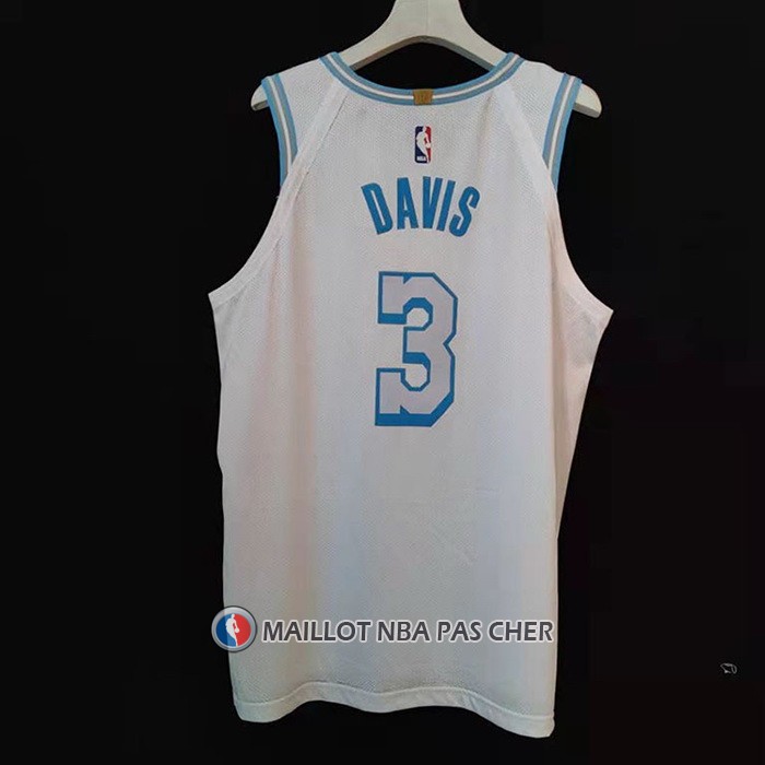 Maillot Los Angeles Lakers Anthony Davis NO 3 Ville Authentique 2020-21 Blanc