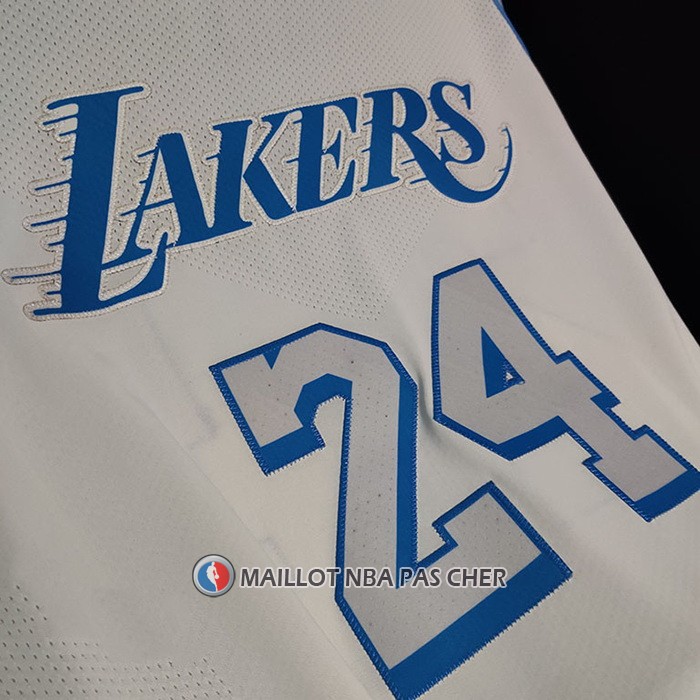 Maillot Los Angeles Lakers Kobe Bryant NO 24 Ville Authentique 2020-21 Blanc