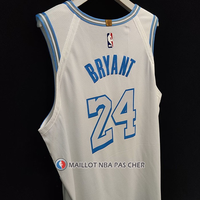 Maillot Los Angeles Lakers Kobe Bryant NO 24 Ville Authentique 2020-21 Blanc