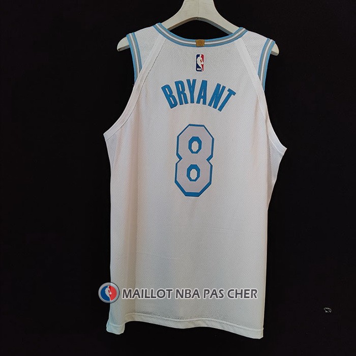Maillot Los Angeles Lakers Kobe Bryant NO 8 Ville Authentique 2020-21 Blanc