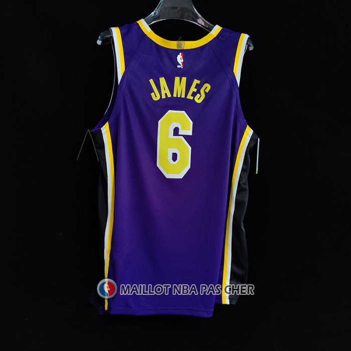 Maillot Los Angeles Lakers LeBron James NO 6 Statement Authentique Volet
