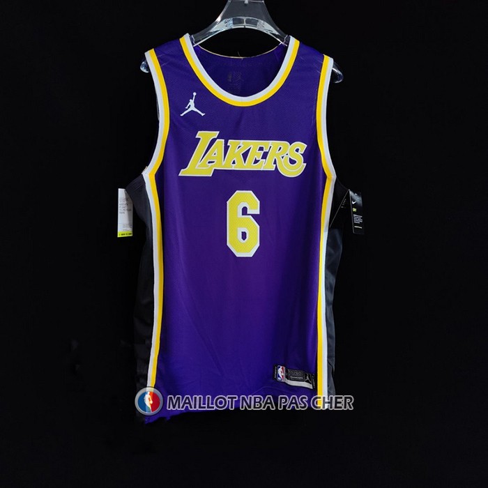 Maillot Los Angeles Lakers LeBron James NO 6 Statement Authentique Volet