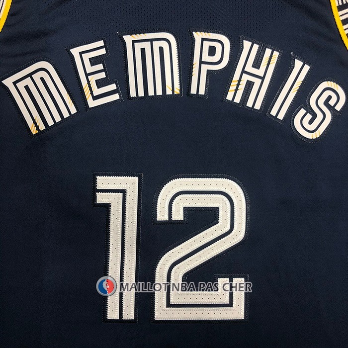 Maillot Memphis Grizzlies Ja Morant NO 12 Ville 2021-22 Authentique Bleu