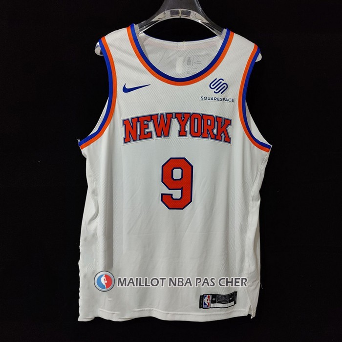 Maillot New York Knicks Rj Barrett NO 9 Association Authentique Blanc
