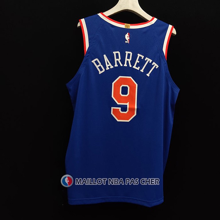 Maillot New York Knicks Rj Barrett NO 9 Icon Authentique Bleu
