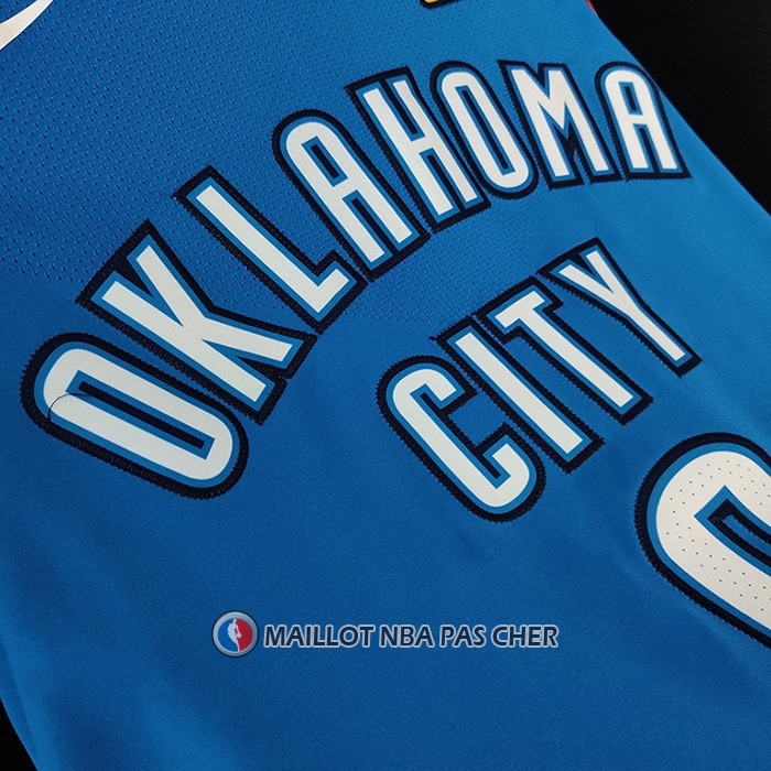 Maillot Oklahoma City Thunder Russell Westbrook NO 0 Icon Authentique Bleu