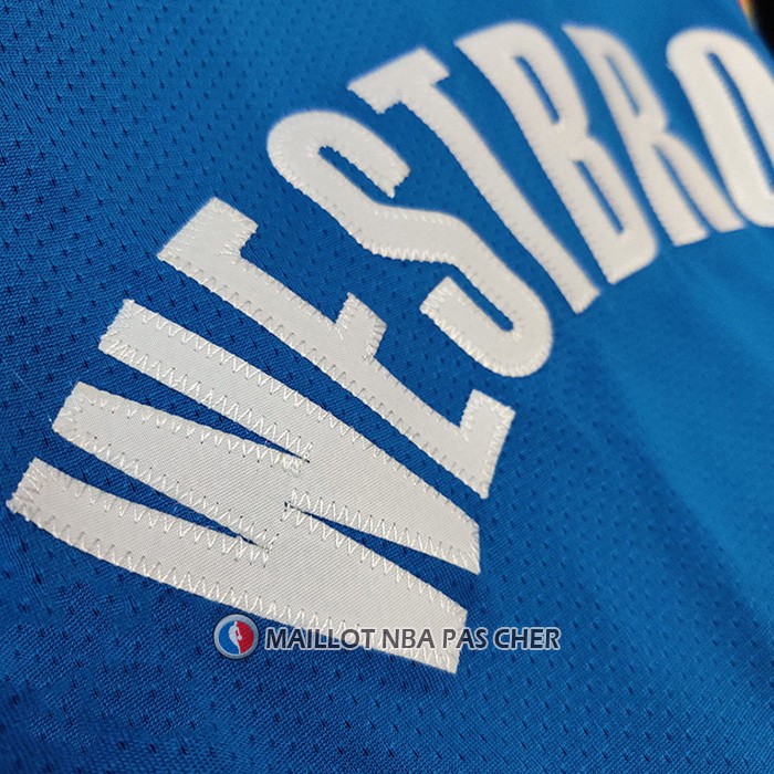 Maillot Oklahoma City Thunder Russell Westbrook NO 0 Icon Authentique Bleu
