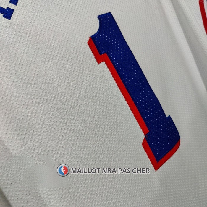 Maillot Philadelphia 76ers James Harden NO 1 Association Authentique Blanc