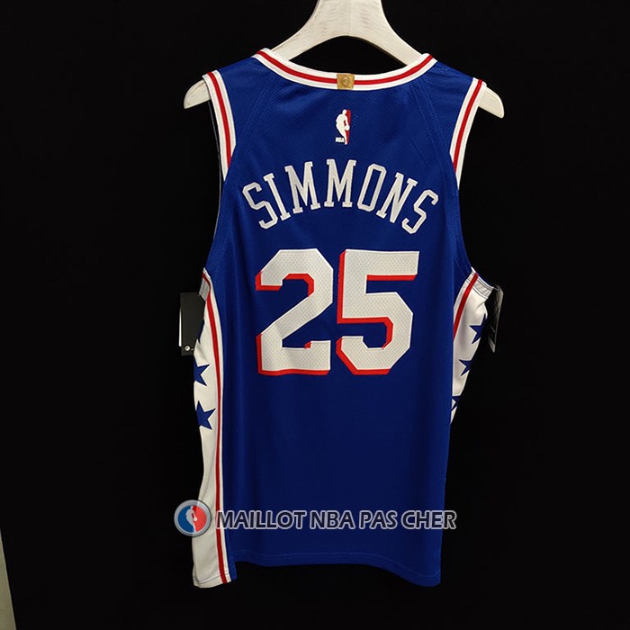 Maillot Philadelphia 76ers Joel Embiid NO 25 Icon Authentique Bleu