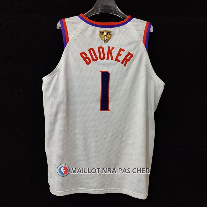 Maillot Phoenix Suns Devin Booker NO 1 Association Authentique 2021 Blanc