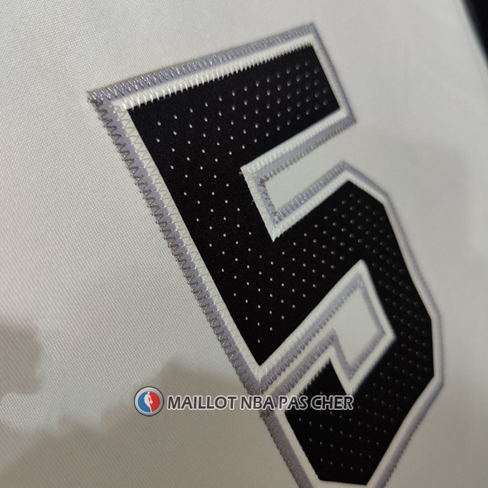 Maillot San Antonio Spurs Dejounte Murray NO 5 Association Authentique Blanc