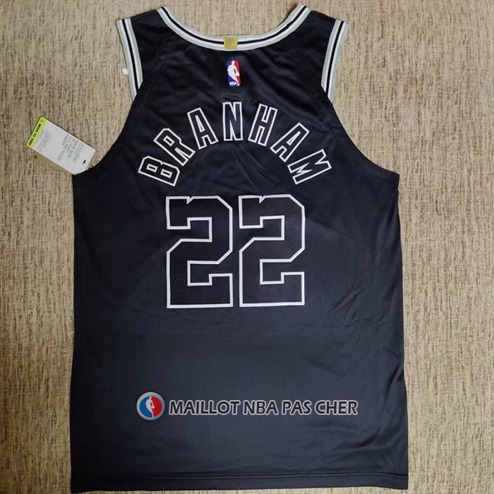 Maillot San Antonio Spurs Malaki Branham NO 22 Classic Authentique 2022-23 Noir
