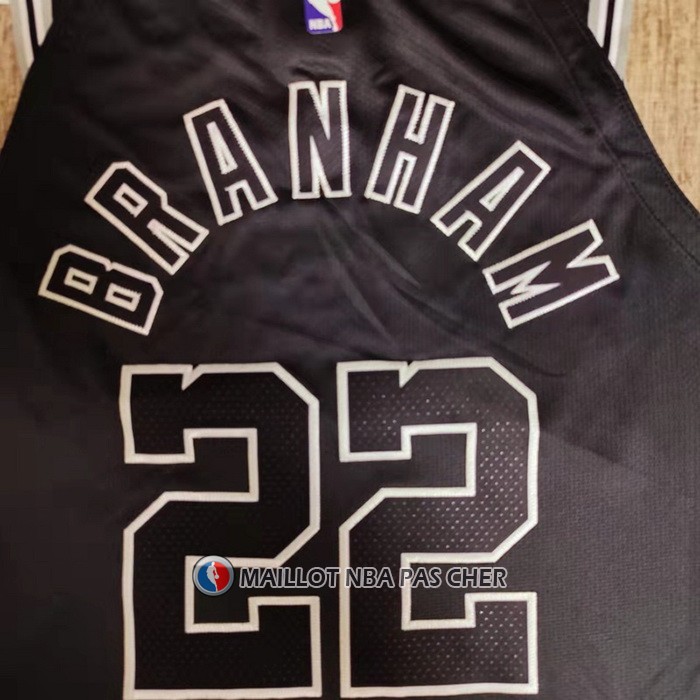 Maillot San Antonio Spurs Malaki Branham NO 22 Classic Authentique 2022-23 Noir