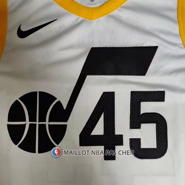 Maillot Utah Jazz Donovan Mitchell NO 45 Association Authentique 2022-23 Blanc