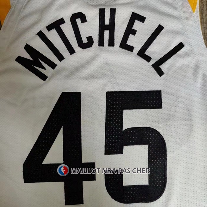 Maillot Utah Jazz Donovan Mitchell NO 45 Association Authentique 2022-23 Blanc