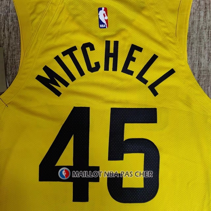 Maillot Utah Jazz Donovan Mitchell NO 45 Icon Authentique 2022-23 Jaune