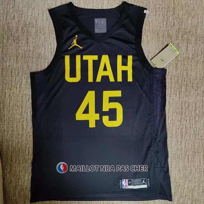Maillot Utah Jazz Donovan Mitchell NO 45 Statement Authentique 2022-23 Noir