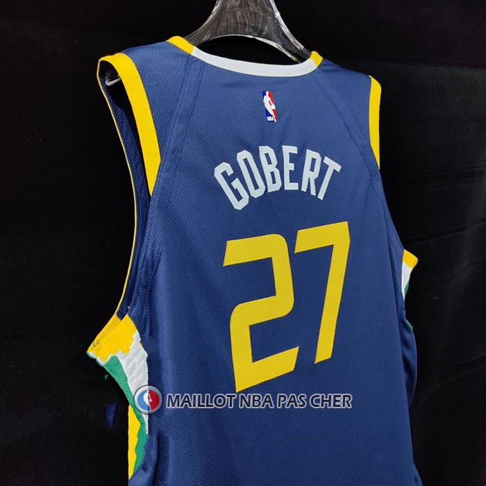 Maillot Utah Jazz Rudy Gobert NO 27 Icon Authentique Bleu
