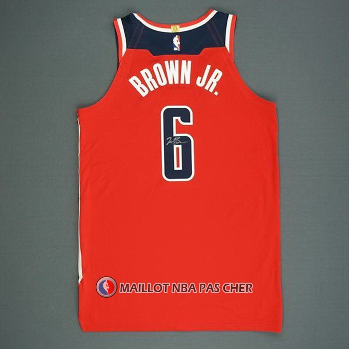 Maillot Washington Wizards Troy Brown JR. NO 6 Icon Authentique Rouge